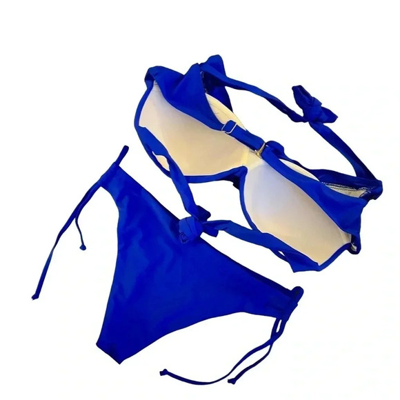 Royal Blue Tempt Me Two Piece Swimsuit Top is a size 20W Bottom Size Large - Picture 4 of 7